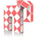 Miniatyrbillede 1 af 5: 1 Pak (Rød) Magic Snake med 48 Blokke, Magic Snake Cube Twist P