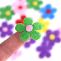 Miniatyrbillede 5 af 5: 120 Stykker Filtblomster Stofblomsterpynt Assorterede Farver til DIY Håndværk