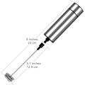 Miniatyrbilde 5 av 5: Melkeskummer Håndholdt Batteridrevet, Kaffeskummer for Melkeskumming, Latte/Cappuccino Skummer Mini Frappe Mikser for Drikke, Varm Sjokolade, Rustfritt Stål