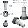 Miniatyrbilde 2 av 5: PCS Svømmebassengadapter, Erstatningslange-adapter for pumper, med