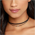 Miniatyrbild 1 av 5: Andelaisi Boho Flerskiktat Läderrep Halsband Choker Svart Läderrep Choker Halsband Gotisk Läder Mocka Halsband Cha