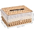 Miniatyrbillede 2 af 4: 1 stk (20x14x10cm) Rektangulær Vævet Vævsæske Rattan Vævsæske