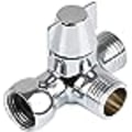 Miniatyrbillede 1 af 5: Solid Messing 3-Vejs Ventil, 3-Vejs Aflederventilkontakt, 3-Vejs Bruseraflederventil, G1/2\" Adapter 3-Vejs Ventil til Bruser, Håndbruser og Aflederarmbrusere