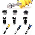 Miniatyrbillede 4 af 5: Fræserchuck Adapter, Legering Chuck Adapter, Udskiftningschuck til Graveringsmaskine og Retvinklet Sliber, Spændeadapter (6mm 6.35mm 8mm)