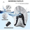 Miniatyrbillede 4 af 5: Svømmepaddler, Svømmetræningspaddle, Justerbar svømmepaddle, til styrketræning og pool, tilbehør til voksne og børn, unisex
