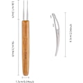Pikkukuva 2 / 5: Dreadlock Virkkuukoukku, Punontahiusten Dreadlock Neula Kudonta Virkkaus Punontatöihin (0,75 mm)