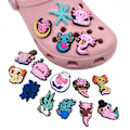 Miniatyrbillede 3 af 5: 16 stk. Rosa Sko-pynt, Clog-pynt, PVC Sko-pynt, Cu