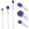 Pikkukuva 1 / 5: 6 kpl Violetti Pullonpuhdistin Pullonpuhdistus Pullonharja Pullonharja Puhdistuspuikko Sopii Pulloille, Pulloille, Testi Tu