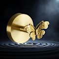 Miniatyrbillede 3 af 5: Dekorative Væghængte Krog, Søde Messing Dyre Vægdekoration, Funky Enkelt Butterfly Frakkekrog (Butterfly-A, 1)