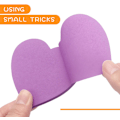 Miniatyrbilde 5 av 5: Hjerteformede Sticky Notes 8 Farger Lyse Fargerike Sticky Pad 75 Ark/Pad Selvklebende Notatblokker