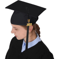 Miniatyrbillede 4 af 5: XL Voksen Graduation Gown og Graduation Cap 2023 Sort Unisex Gra