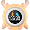 Miniatyrbillede 1 af 5: Børnealarmur med uddannelsesmæssig dag/nat-funktion, 2 alarmer/12/24 timer/snooze, justerbar skærmbelysning i 7 farver, digital morgenalarm C