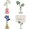 Miniatyrbilde 1 av 5: 3Style Skrivebords Memo Holder Stativ Sett Blomst Bord Foto Display Memo Holder Stativ for Hjemmekontor Bilde Memo Kort Papir Notat Postkort Display