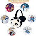 Pikkukuva 5 / 5: (Panda-kuvio) Lasten talviset lämpimät korvanlämmittimet, söpöt plushiset korvanlämmittimet, F