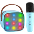 Miniatyrbillede 1 af 5: Børne karaoke maskine med mikrofon (blå), bærbar Bluetooth k