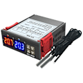 Miniatyrbilde 1 av 5: STC-3008 dobbel skjerm dobbel kontroll temperaturregulator dobbel sensor