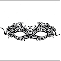 Miniatyrbild 2 av 4: Maskeradspetsmask, ofärdig ögonmasktillbehör, jul, H