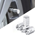 Miniatyrbillede 5 af 5: 8 Ventilkapper (Sort, Hvid Aluminium Dækventilkapper med