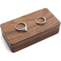 Miniatyrbilde 4 av 5: Rektangulær tre-ringboks for 2 ringer, smykkeskrin, oppbevaring