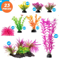 Miniatyrbilde 1 av 5: Plastakvarium planter, 23 stykker kunstige akvarium planter