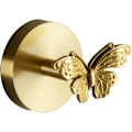 Miniatyrbillede 1 af 5: Dekorative Væghængte Krog, Søde Messing Dyre Vægdekoration, Funky Enkelt Butterfly Frakkekrog (Butterfly-A, 1)