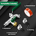 Miniatyrbillede 2 af 5: Havefaucet, 1/2 tommer dobbelt udgangshavefaucet, messing, rust- og frostbestandig