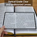 Miniatyrbillede 5 af 5: Stykker Fuld Side Læseforstørrelsesglas Forstørrelse til Læsning Fuld Side Læseforstørrelsesglas 3X Rektangulær Synshandicappede til Aviser Læs
