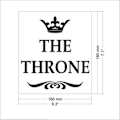 Miniatyrbilde 3 av 5: Dekorativ klistremerke for toalettlokk (Tronen) og WC Morsom inskripsjon