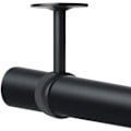 Miniatyrbillede 2 af 5: Gardinstangsbeslag Garderobesstangsholder med skruer Loftsbeslag til gardiner og garderobe, Mat Sort Rustfrit Stål, Diameter 32 mm
