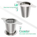 Miniatyrbillede 3 af 5: 2 stk. Teefilter Fint Hul Rustfrit Stål Te-Infuser Te-Sigte