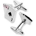 Miniatyrbillede 1 af 4: Mænds Jack Spillekort Eksklusive Manschetknapper og Slippenålssæt til Mænd - Fire Esser 4A Poker Manschetknapper Sæt til Vegas Casino Aften Event Bryllup Forretning