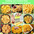 Miniatyrbild 4 av 5: Crinkle Cutter Pommes Frites-Skärare, Mångsidig Potatisskärare för Pommes Frites, Rostfritt Stål Crinkle Cutter för Grönsaker, Manuell Matvågig Hackare Skärare för C