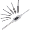 Miniatyrbilde 1 av 5: HSS Tapping Die Sett med 8 stk, med M3-M12 Taps og 1/16\"-1/2\" Nøkkel