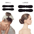 Miniatyrbillede 2 af 5: 4 Stykke Magic Sort Skum Svampe Twist Formere, Hårbolle Maker, Hår Donuts til Balletbolle (2 Små, 2 Store)