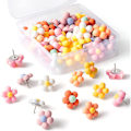 Miniatyrbilde 1 av 5: Dekorative Push Pins 30 stk Søte Blomster Resin Push Pins (6 Farger)