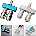Miniatyrbilde 3 av 4: Høytrykks Sprøytedyse, Multifunksjonell for Rengjøringsmaskin Dobbel Dysestang Adapter Tilbehør for Bilvask (Tre Stiler)