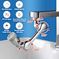 Miniatyrbilde 5 av 5: Sprutfilterkran, Kranlufter, Kranfilter, 1080° Rotatable