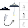 Miniatyrbilde 3 av 5: 4 stk E27 til E27 Forlenger, Forlengelseslampe Adapter, Pæreforlengelse
