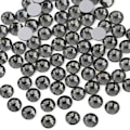 Miniatyrbillede 1 af 4: Flad Ryg Krystal Rhinestones Runde Stene til Neglekunst og Håndværk Lim Fix, Sort Diamant, 4mm