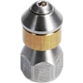 Miniatyrbillede 1 af 5: Trykspyler Rørrensningsdyse Roterende 1/8\" IG Indløb, 3 x 0,8 mm - 050, Rustfrit Stål/Messing