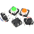Miniatyrbillede 2 af 5: 10 stk LED Momentary Taktil Tact Trykknapsbryter 12 mm x 12 mm
