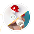 Miniatyrbilde 4 av 5: Ocean 3 stk Kjøleskapsmagneter, Stereoskopiske Røde Sopper, 3D Søte