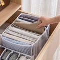 Miniatyrbillede 2 af 5: 4 stk. Jeans Opbevaringsboks, Garderobe Organizer, Jeansboks Opbevaring