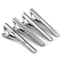 Miniatyrbild 1 av 5: 4-pack slips för slips, slipsklämmor för män, fars dag-present, silver, slipsbar, klämma, set, 2,3 tum, metallspännen, affärsmässiga, professionella, moderna mönster