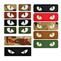 Miniatyrbild 4 av 4: Kattögon - Självlysande - Moralmärken Taktisk Patch Militär Strids Krokfästen (Svart - GITD)