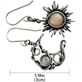 Miniatyrbilde 2 av 5: Boho Sol Måne og Stjerner Drop Dingle Øredobber, Bohemske Statement Øredobber for Kvinner Jenter Asymmetrisk Himmelsk Smykkegave