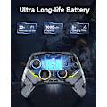 Miniatyrbillede 4 af 5: X15 PC-controller - Forbedret trådløs Bluetooth-controller med Hall-joysticks/Hall-aftræk/RGB-belysning - Ingen stick-drift