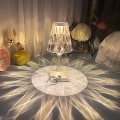 Miniatyrbild 1 av 5: Kristalllampa med 3 dekorativa 3-färgade kristallplattformlampor, U