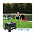 Miniatyrbillede 4 af 5: (Sort, 22x29x22) Multifunktionel Foldbar Skammel Lille Bærbar Skammel