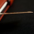 Miniatyrbilde 5 av 5: Sett med 2 Gull Messing Linjal Praktisk Rett Linjal Vintage Metall Kobber Bokmerke Dobbel Skala Gravert Linjal 12 cm